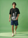 Camiseta Oversized Cafú Capitão do Penta Masculina Preto