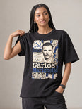 Camiseta Oversized Carlos Marighella Feminina Preto