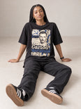 Camiseta Oversized Carlos Marighella Feminina Preto