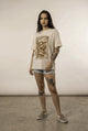 Camiseta Oversized Celestial Transmission · London 1975 Feminina Off-White