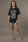 Camiseta Oversized Celestial Feminina Preto