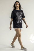 Camiseta Oversized Celestial Feminina Preto