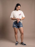 Camiseta Oversized Greetings from Vice City Leonida Feminina Off-White