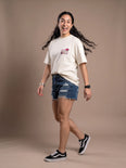 Camiseta Oversized Greetings from Vice City Leonida Feminina Off-White