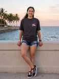 Camiseta Oversized Greetings from Vice City Leonida Feminina Preto