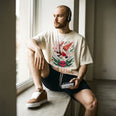 Camiseta Oversized It's Called Freefall — Rainbow Kitten Surprise Masculina Off-White