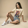 Camiseta Oversized Lana Del Rey Feminina Off-White