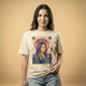Camiseta Oversized Lana Del Rey Feminina Off-White
