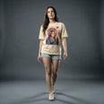 Camiseta Oversized Lana Del Rey Feminina Off-White