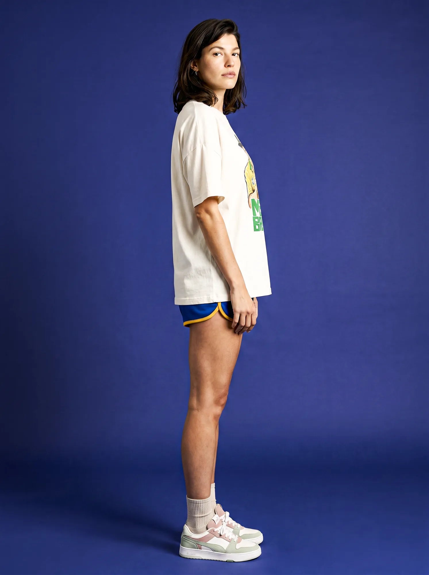 Camiseta Oversized Meu Brasil Feminina Off-White