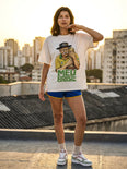 Camiseta Oversized Meu Brasil Feminina Off-White