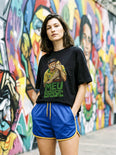 Camiseta Oversized Meu Brasil Feminina Preto