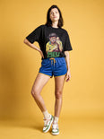 Camiseta Oversized Meu Brasil Feminina Preto