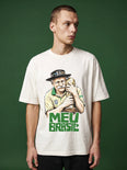 Camiseta Oversized Meu Brasil Masculina Off-White