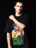 Camiseta Oversized Meu Brasil Masculina Preto