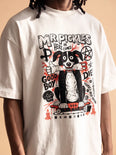 Camiseta Oversized Mr. Pickles Masculina Off-White