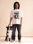 Camiseta Oversized Mr. Pickles Masculina Off-White