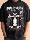 Camiseta Oversized Mr. Pickles Masculina Preto