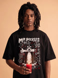 Camiseta Oversized Mr. Pickles Masculina Preto
