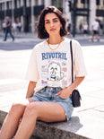 Camiseta Oversized Neurodesligado Feminina Off-White