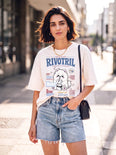 Camiseta Oversized Neurodesligado Feminina Off-White