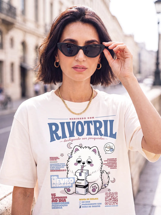 Camiseta Oversized Neurodesligado Feminina Off-White