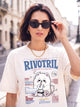 Camiseta Oversized Neurodesligado Feminina Off-White