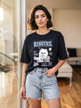 Camiseta Oversized Neurodesligado Feminina Preto