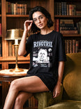 Camiseta Oversized Neurodesligado Feminina Preto