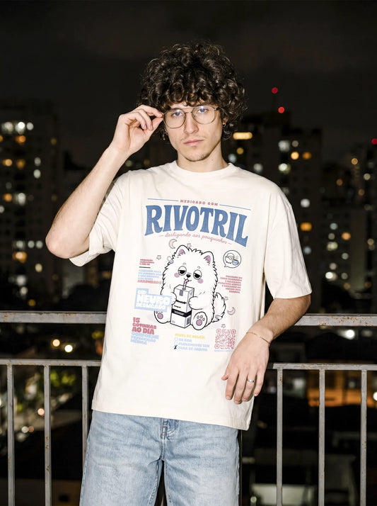 Camiseta Oversized Neurodesligado Masculina Off-White