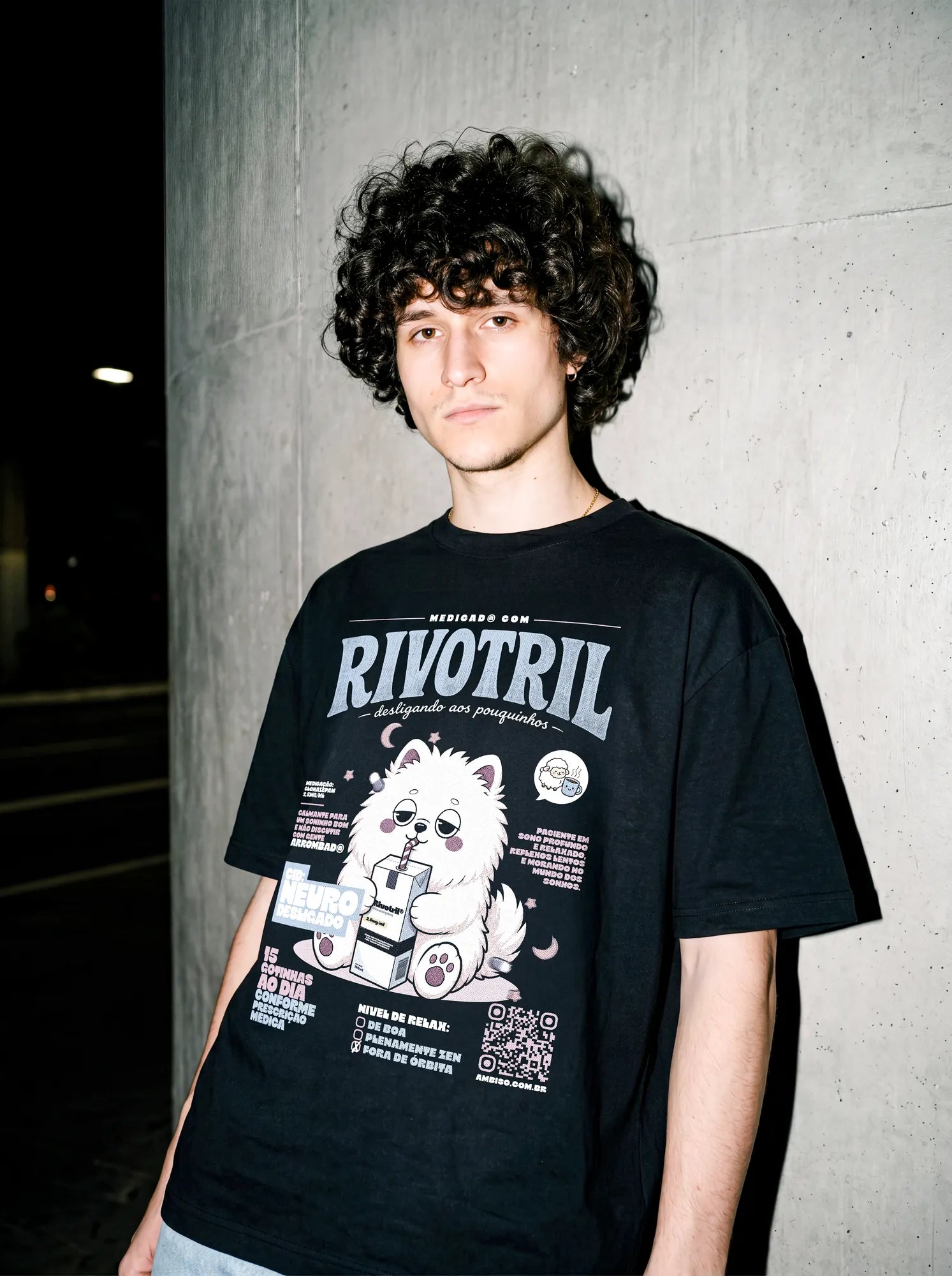 Camiseta Oversized Neurodesligado Masculina Preto