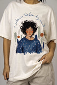 Camiseta Oversized O Silêncio Também Diz Muito Feminina Off-White