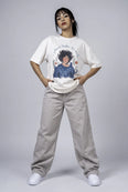 Camiseta Oversized O Silêncio Também Diz Muito Feminina Off-White