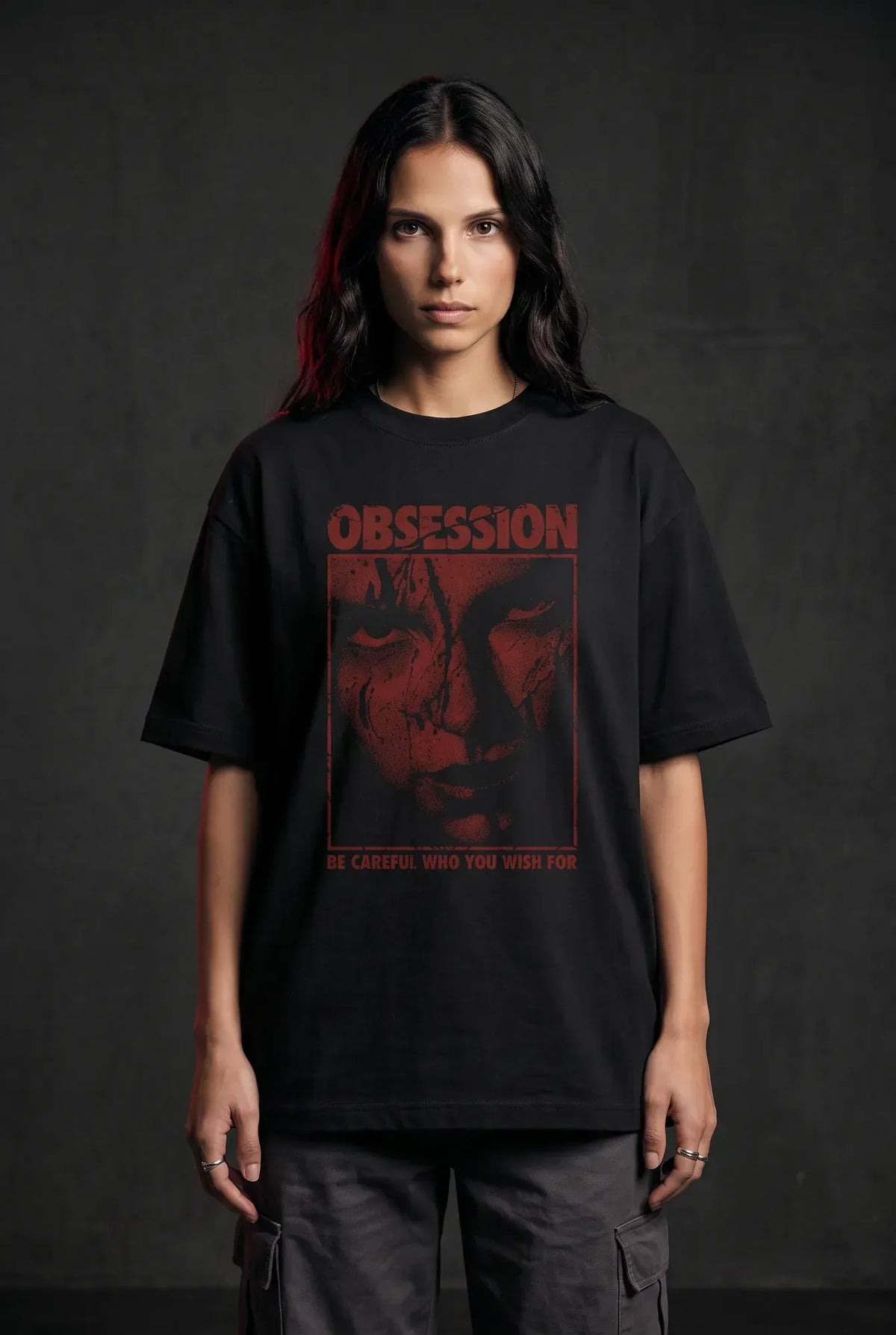 Camiseta Oversized Obsession Feminina Preto