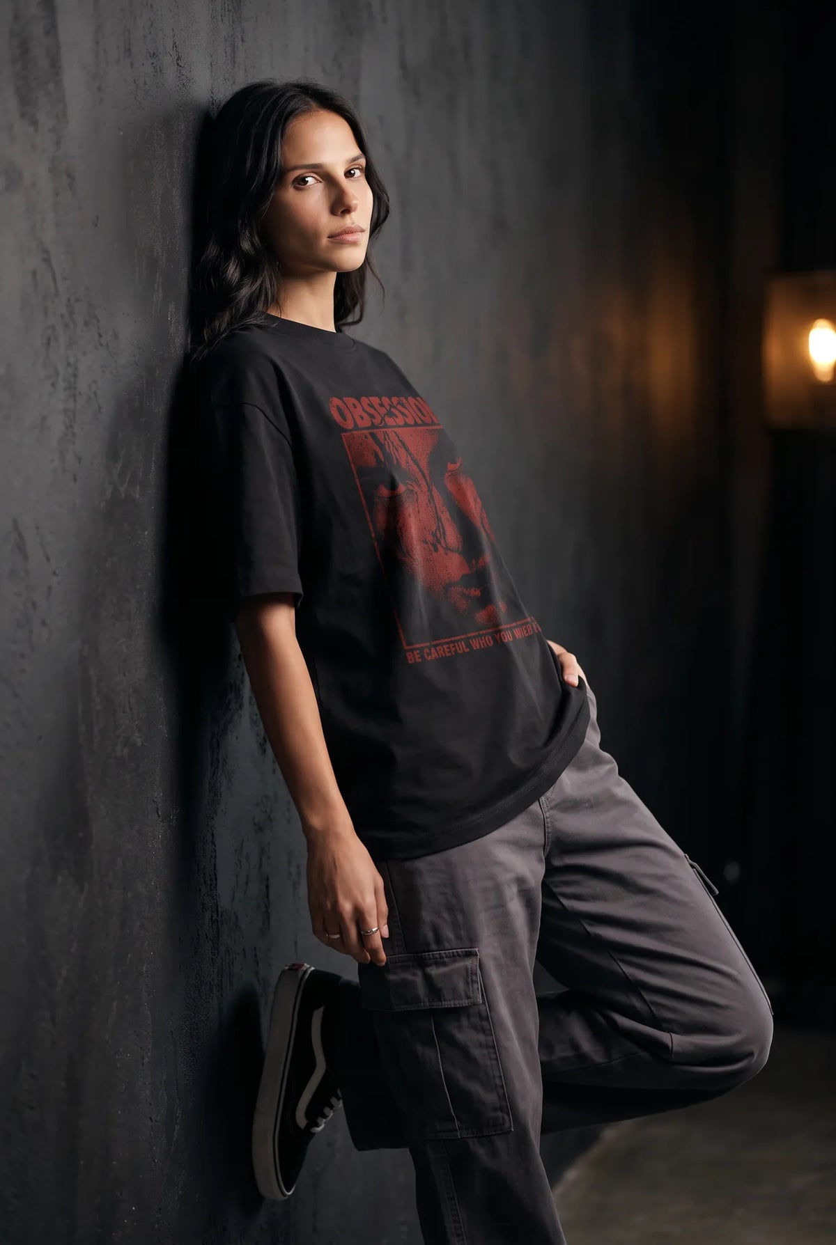 Camiseta Oversized Obsession Feminina Preto