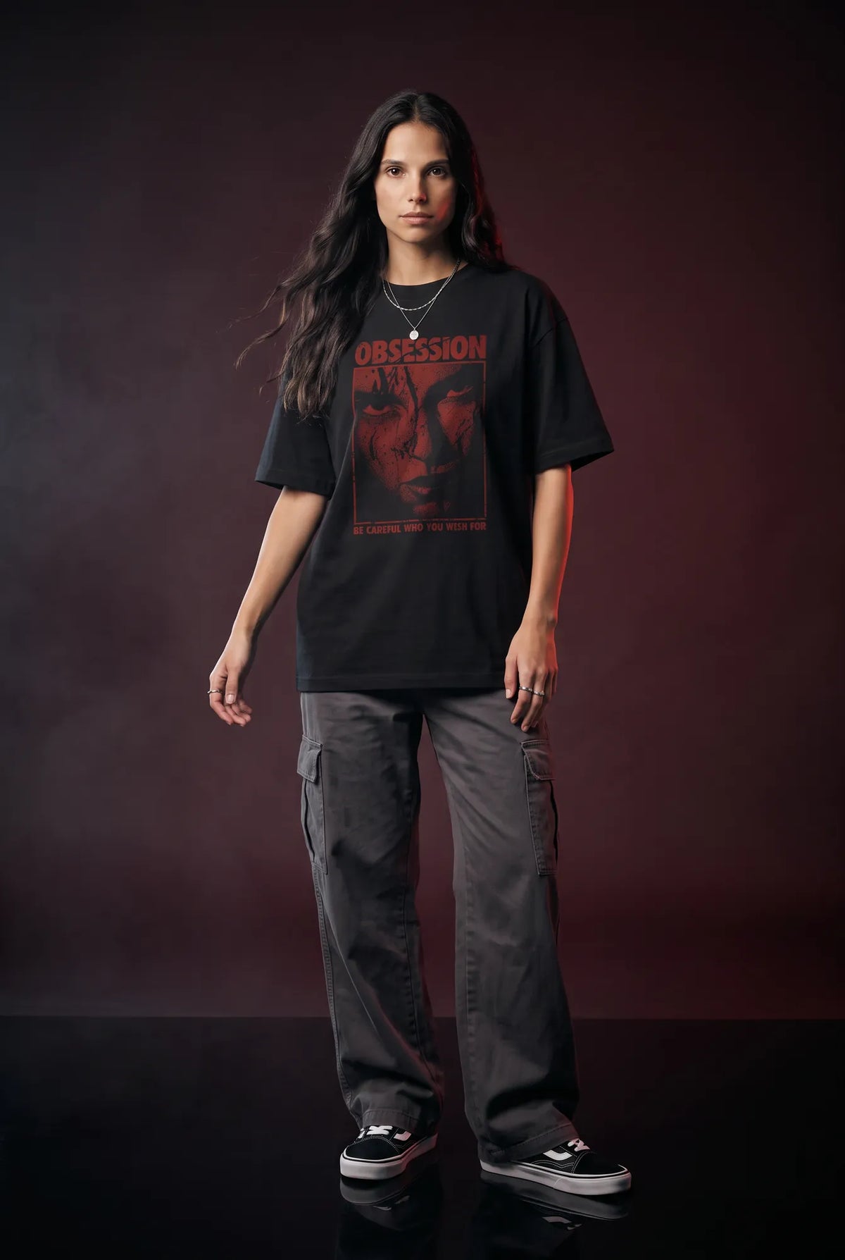 Camiseta Oversized Obsession Feminina Preto
