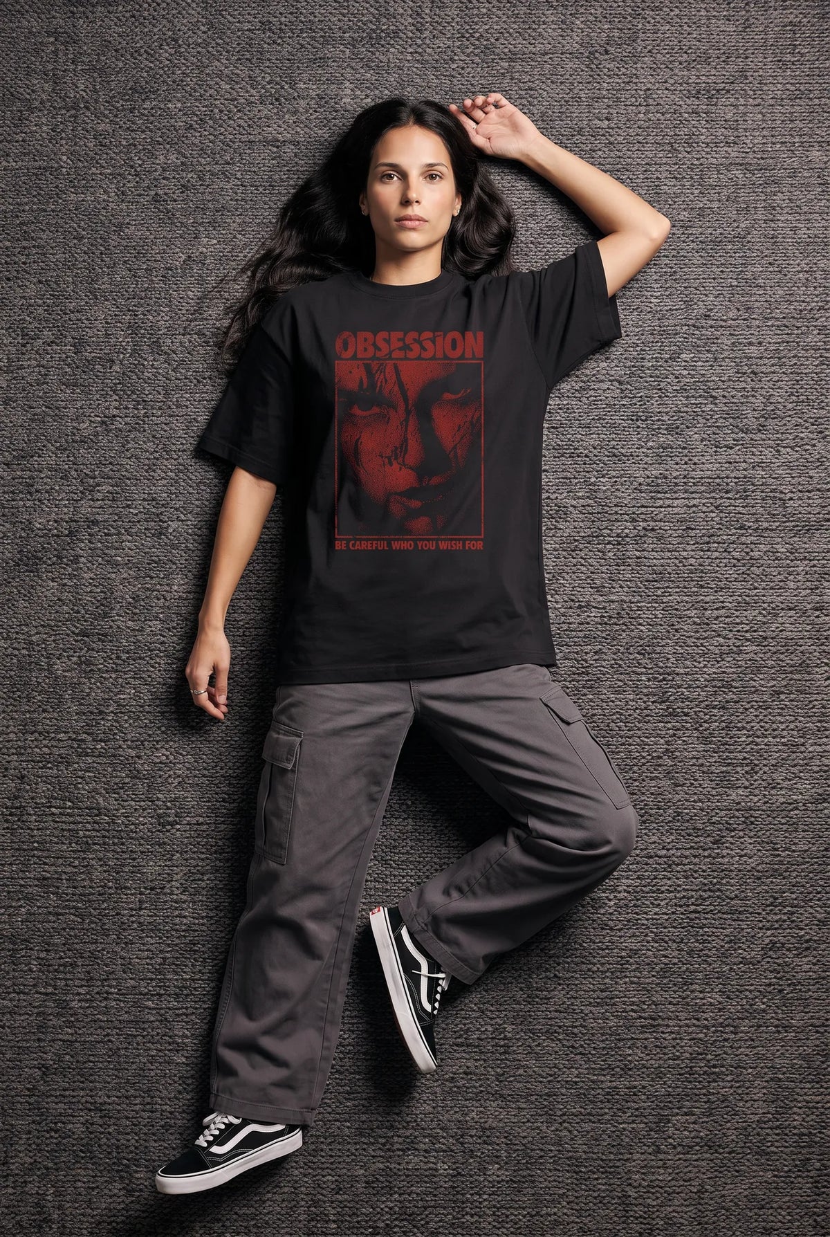 Camiseta Oversized Obsession Feminina Preto
