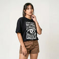 Camiseta Oversized Para Cambiar la Realidad Feminina Preto