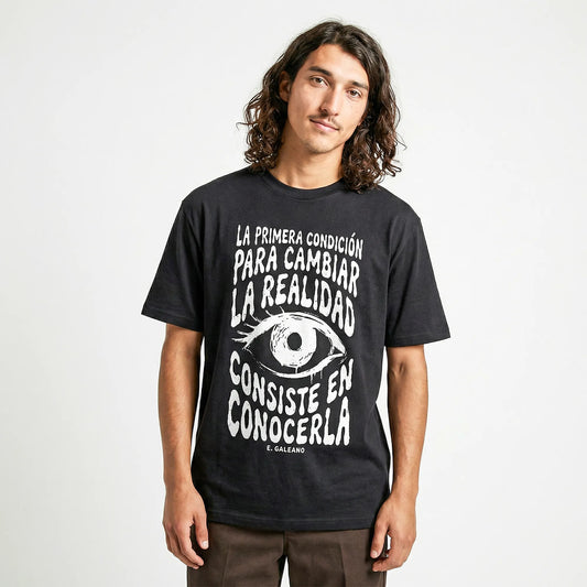 Camiseta Oversized Para Cambiar la Realidad Masculina Preto