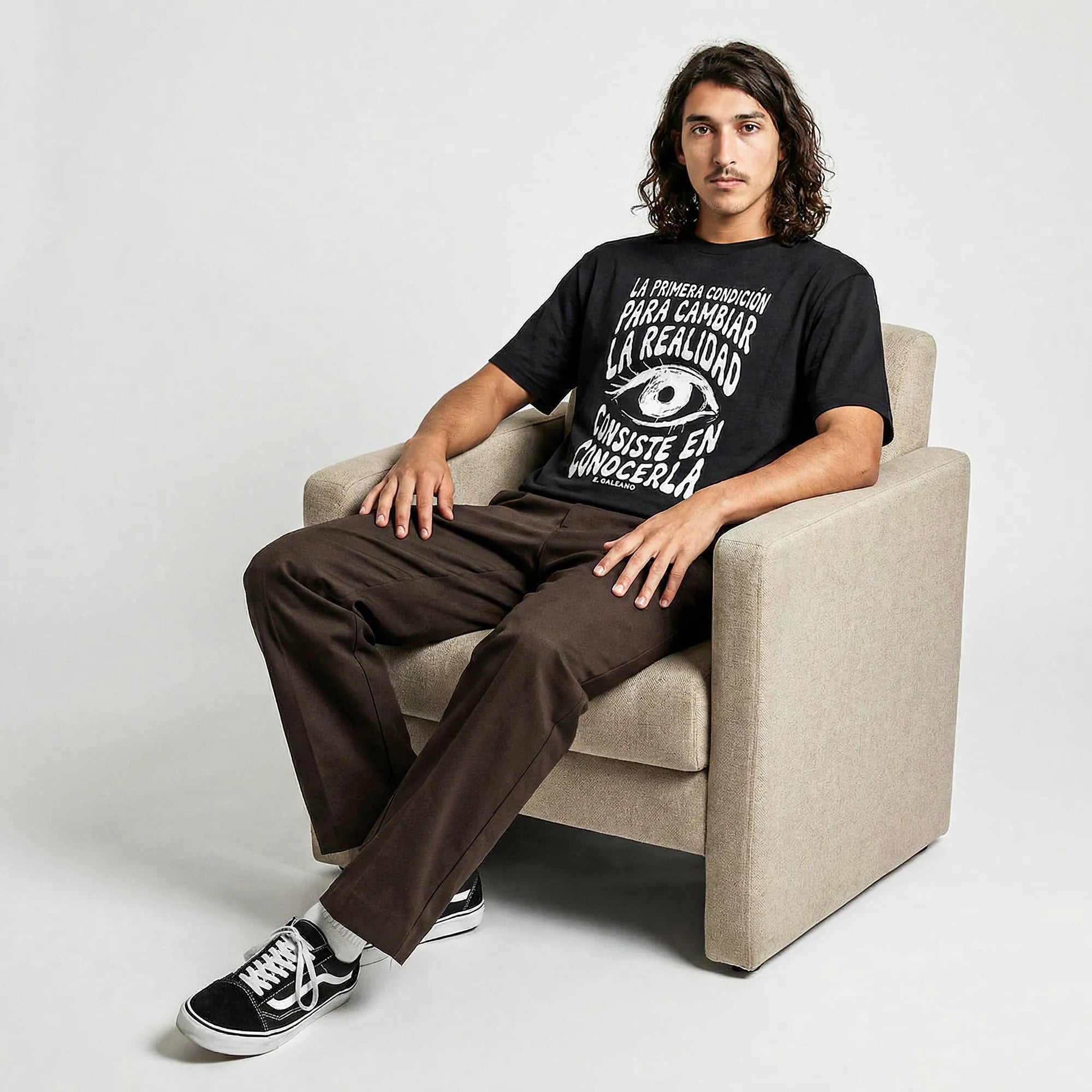 Camiseta Oversized Para Cambiar la Realidad Masculina Preto