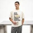 Camiseta Oversized Quem Domina a Percepção, Controla o Resultado Masculina Off-White