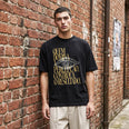 Camiseta Oversized Quem Domina a Percepção, Controla o Resultado Masculina Preto