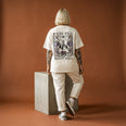 Camiseta Oversized Raise Hell Sleep Well Feminina Off-White