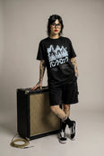 Camiseta Oversized Ramones Feminina Preto