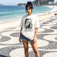 Camiseta Oversized Stay Positive Feminina Off-White