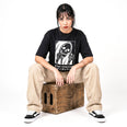 Camiseta Oversized Stay Positive Feminina Preto