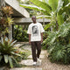 Camiseta Oversized Stay Positive Masculina Off-White