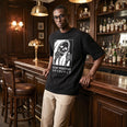 Camiseta Oversized Stay Positive Masculina Preto