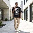 Camiseta Oversized Stay Positive Masculina Preto
