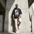 Camiseta Oversized Stay Positive Masculina Preto